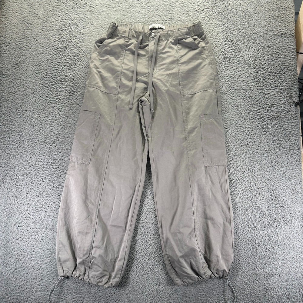 Celebrity Pink Pant Women's L Gray Cotton Cargo Straight Leg Workwear Utility483